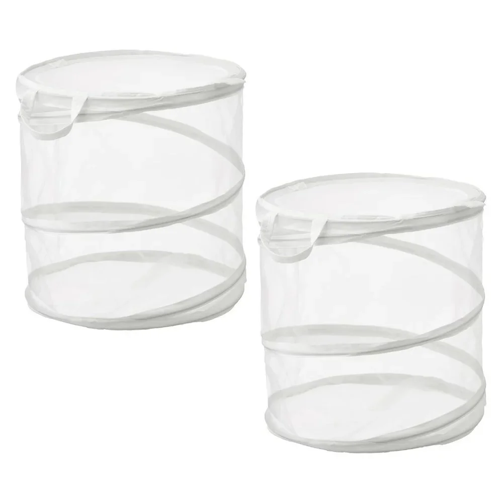 2 IKEA FYLLEN Laundry basket, white, 21 gallon